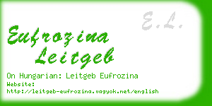 eufrozina leitgeb business card